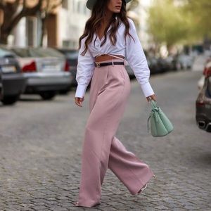 Zara pale pink pants size M